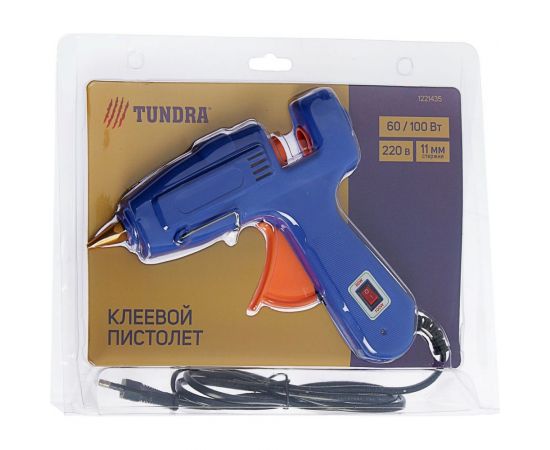 Клеевой пистолет TUNDRA переключатель мощности 60/100 Вт, 220 В, антикапля, 11 мм 1221435 – изображение 7