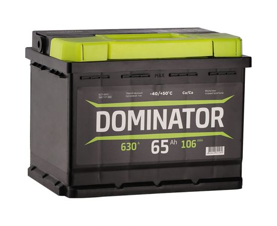 Аккумулятор DOMINATOR 6 СТ 65 Ач 1 L, 630 А ССА, 565107060 