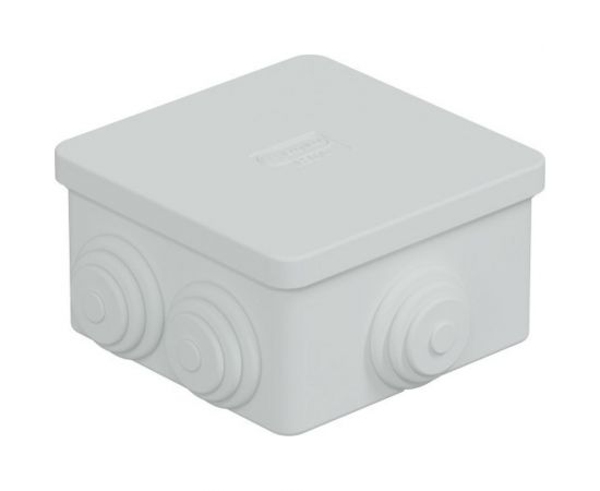 Распределительная коробка Экопласт JBS070 о/п 70x70x40, 6 выходов, IP44 цвет белый, подходит для монтаж. пистолета 44056W-1 