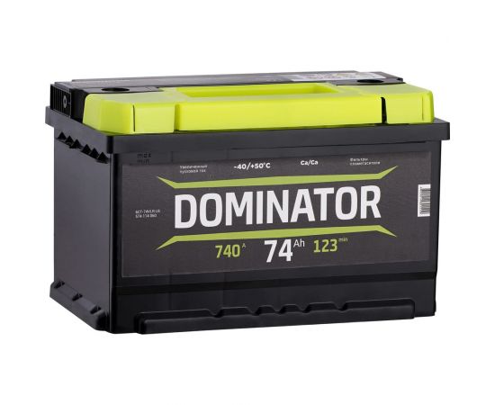 Аккумулятор DOMINATOR 6 СТ 74 Ач 0 LR LB, 740 А ССА, 574114060 