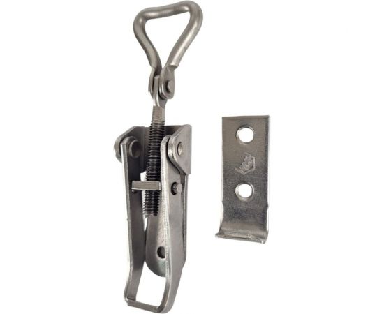 Замок для ящика VORMANN с регулировочным винтом, с ответной частью (прямая), 92/123x32мм, нержавеющая сталь 011203000/8018 