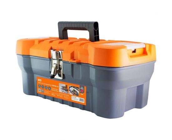 Ящик для инструментов TDM Рубин ТЕХНИК-16 41х21х18 см, металлические замки, два органайзера SQ1032-0201 