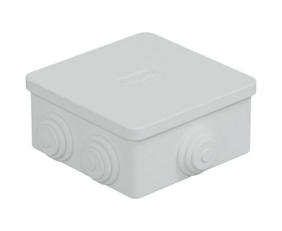 Распределительная коробка Экопласт JBS080 о/п 85x85x40, 6 выходов, IP44 цвет белый, подходит для монтаж. пистолета 44006W-1 