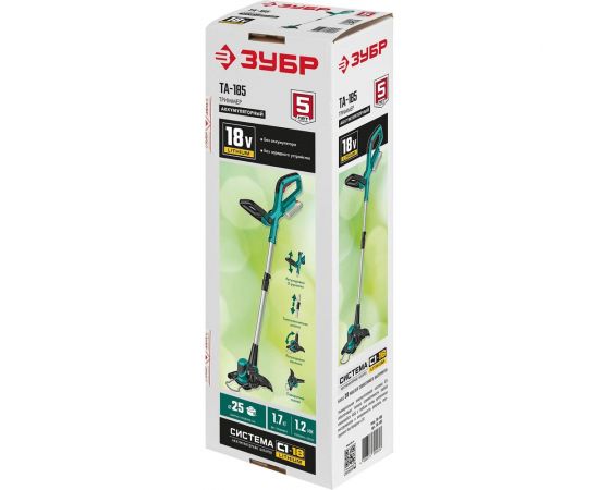 Аккумуляторный триммер ЗУБР 18В ТА-185 – изображение 12