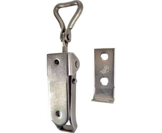 Замок для ящика VORMANN с регулировочным винтом, с ответной частью (прямая), 92/123x32мм, нержавеющая сталь 011203000/8018 – изображение 2