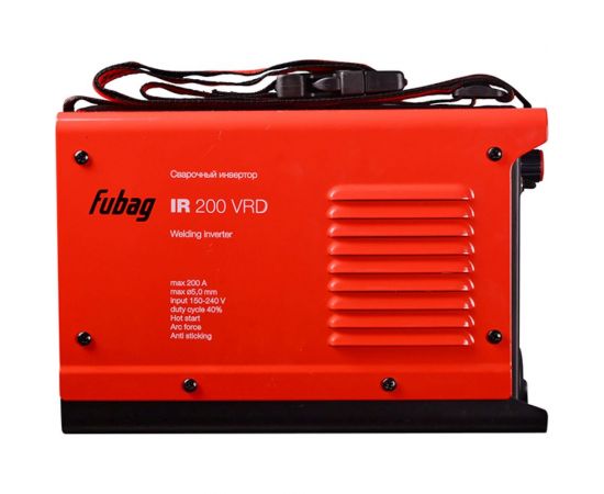 Инвертор MMA сварки FUBAG IR 200 VRD сварочный ток 200 А, рабочее напряжение 150-240 В 41328 – изображение 2
