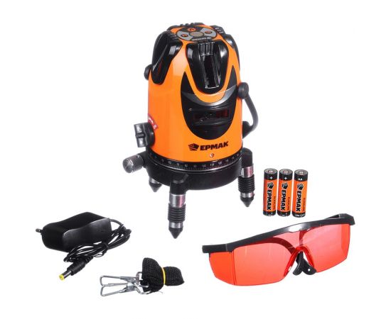 Лазерный уровень ЕРМАК 5 лучей, 15м, кейс 659-142 – изображение 2