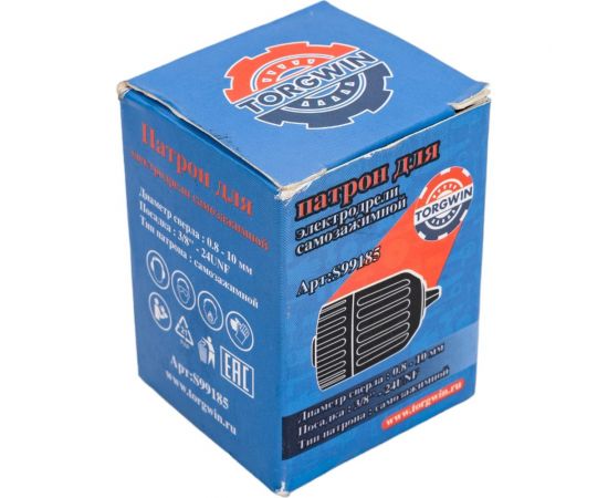 Патрон сверлильный 1-10 мм, 3/8 - 24 UNF с ключом ЗВП TORGWIN S99185 – изображение 2