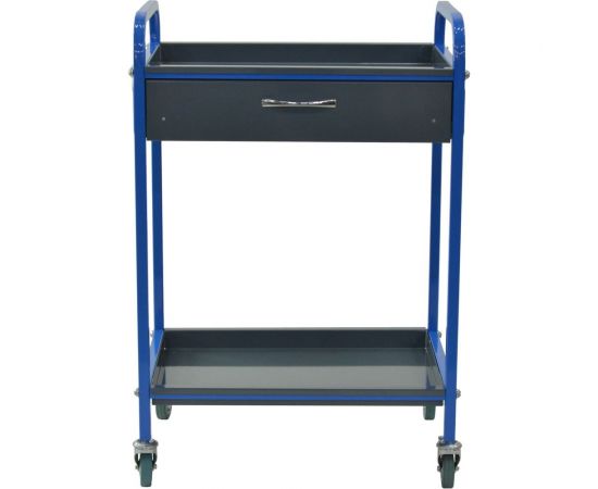 Тележка для инструментов Zatesov на две полки, открытая, c выдвижным ящиком TT-02-01-BLUE – изображение 3