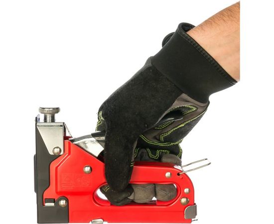 Степлер для широких скоб 3-в-1 (""тип 140"" 4-14 мм, ""тип 28"" 10-12 мм, ""тип 300"" 10-14 мм, металлический корпус) КУРС 32099 – изображение 4