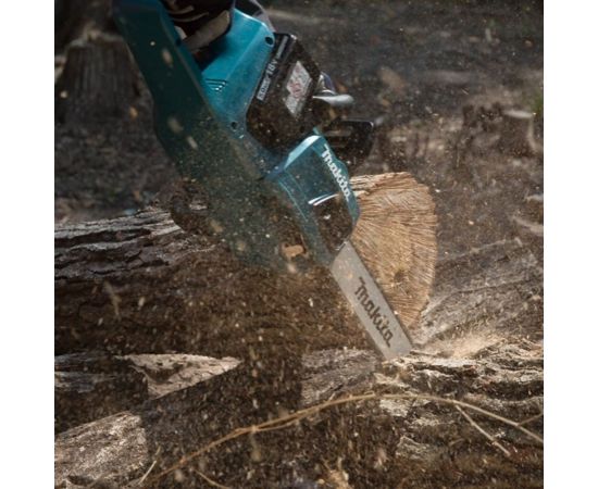 Цепная аккумуляторная пила Makita LXT BL 2x18 В, 14/35 см, 3/8, 1.1 мм, 20 м/с, 2xBL1850B,DC18RD, XPT DUC355PT2 – изображение 5