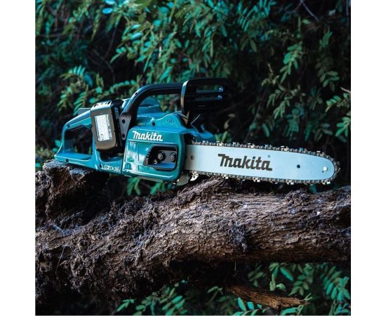 Цепная аккумуляторная пила Makita LXT BL 2x18 В, 14/35 см, 3/8, 1.1 мм, 20 м/с, 2xBL1850B,DC18RD, XPT DUC355PT2 – изображение 6