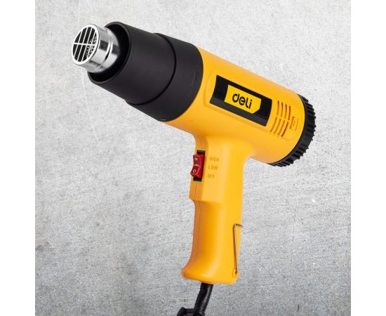 Термопистолет/технический фен DELI DL5200 (1600Вт, рабочая температура 400/590 град.) 103018 