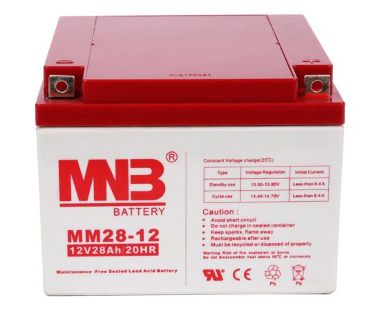 Батарея аккумуляторная АКБ MМ28-12 12В 28Ач MNB MМ28-12 