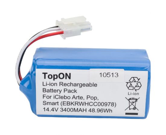 Аккумулятор для беспроводного для робота-пылесоса iCLEBO (14.4В, 3Ач, Ni-MH) TopON PN: EBKRWHCC00978 TOP-ICLB05-34 
