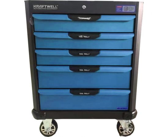 Тележка KraftWell с 5 ящиками+ПОДАРОК инструмент 157 предметов KRW-TTB+SET157 