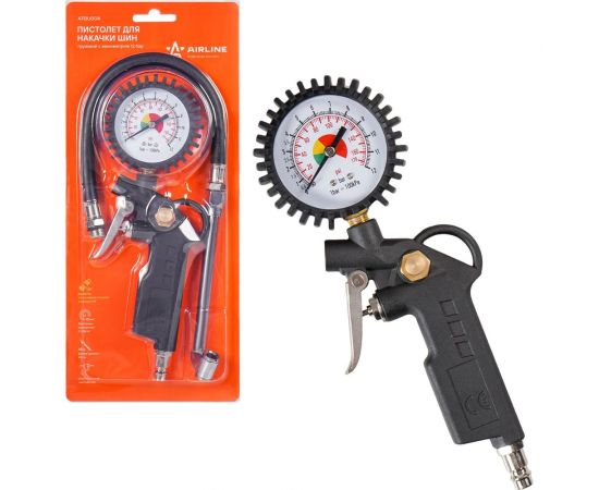 Грузовой пистолет для накачки шин с манометром Airline 12BAR ATBU004 
