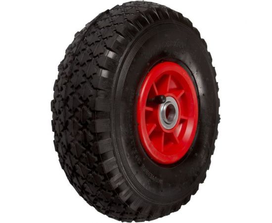 Колесо пневматическое с пластиковым ободом, протекторной резиной и шариковым подшипником (D260 мм; 20 мм) Tech-Krep 148415 