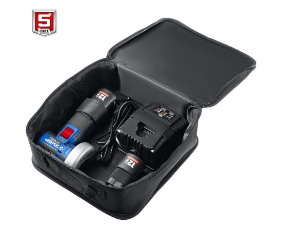 Бесщеточная угловая шлифмашина ЗУБР Профессионал 12 В, 2 АКБ, в сумке AB-76-22 – изображение 14