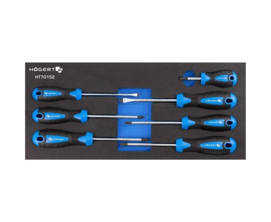 Инструментальная тележка HOEGERT TECHNIK 7 ящиков, боковое отделение, 544 инструмента HT7G050 – изображение 17