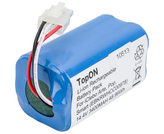 Аккумулятор для беспроводного для робота-пылесоса iCLEBO (14.4В, 3Ач, Ni-MH) TopON PN: EBKRWHCC00978 TOP-ICLB05-34 – изображение 2