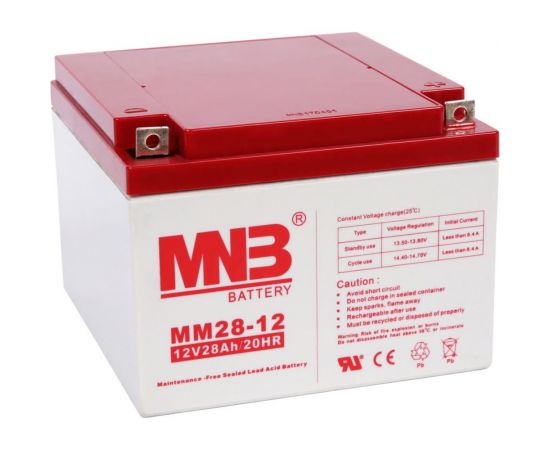 Батарея аккумуляторная АКБ MМ28-12 12В 28Ач MNB MМ28-12 – изображение 2