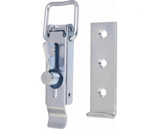 Замок для ящика VORMANN с задвижкой, с прямой ответной частью 110х37 мм, оцинкованный 01206105/8025 – изображение 2