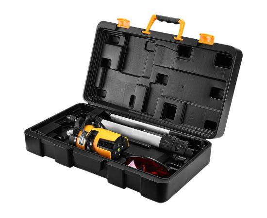 DEKO Уровень лазерный самовыравнивающийся в кейсе DKLL02RB PRO PREMIUM со штативом 1 м (2 линии, красный луч) DEKO (3638) 065-0102-2 – изображение 2