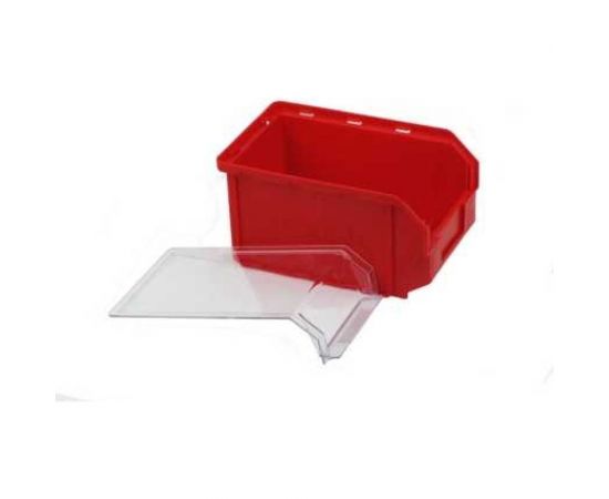 Пластиковый ящик с прозрачной крышкой СТАРКИТ 1 л, красный CК1-R – изображение 3