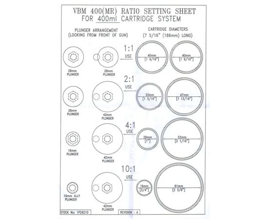 Механический пистолет для двухкомпонентных герметиков COX VBM 400 MR 177660 – изображение 4