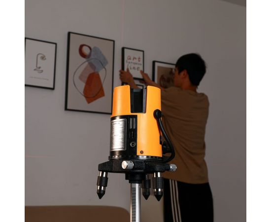 DEKO Уровень лазерный самовыравнивающийся в кейсе DKLL02RB PRO PREMIUM со штативом 1 м (2 линии, красный луч) DEKO (3638) 065-0102-2 – изображение 5