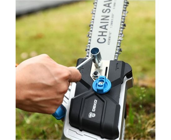 Цепная аккумуляторная пила DEKO dkchs 40 pro в кейсе, 2x20 в, 2x4.0 ач, 2 зарядных устройства 3638 063-4357 – изображение 6