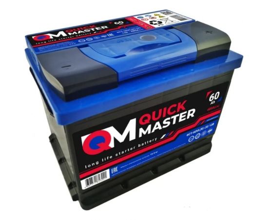 Аккумуляторная батарея Quick Master АКБ SP 6СТ-60 (R)-(0) 480А, 242x175x190 4657771813221 