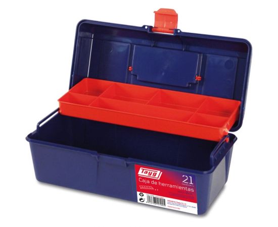 Ящик для инструмента Tayg №21 синий, с лотком, 310x160x130 мм 121005 