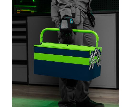 Ящик для инструмента СИБРТЕХ 430x200x200 мм, пять секций, металлический 90751 – изображение 2