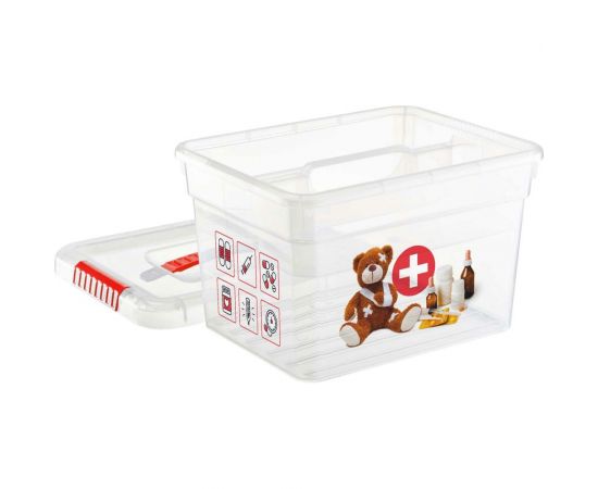 Ящик органайзер FunBox Аптечка 10л с ручкой 2 лотка S 47019 – изображение 2