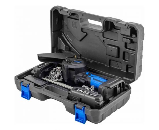 Аккумуляторная цепная пила Forsage 2 аккумулятора li-ion 20 В, 2.0 Ач f-wt02f1230 56462 – изображение 3