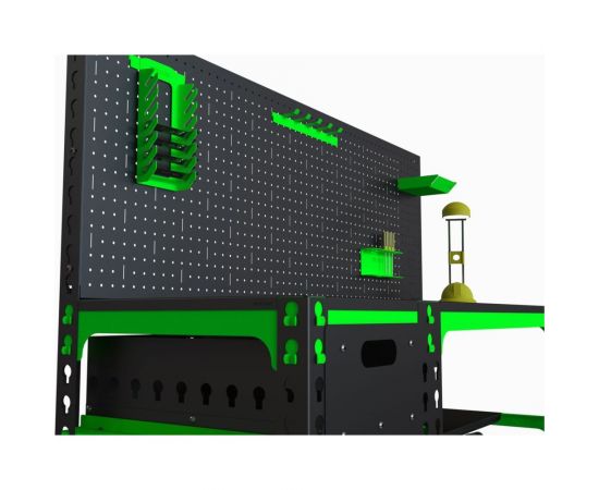 Металлический стол с выдвижными ящиками и перфопанелью ООО Металекс 750x1200x600 мм SBYF751260 – изображение 3