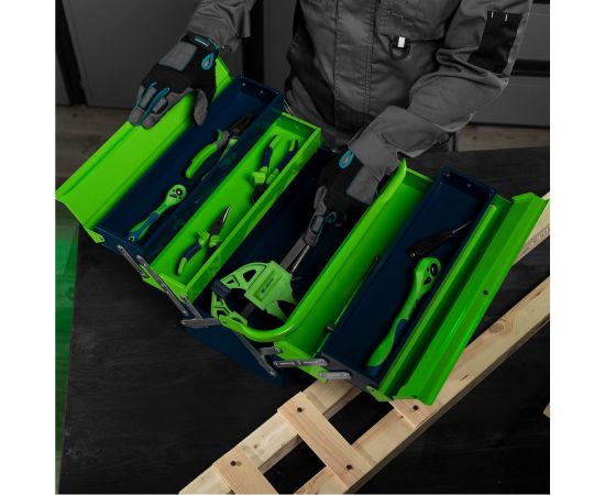 Ящик для инструмента СИБРТЕХ 430x200x200 мм, пять секций, металлический 90751 – изображение 3