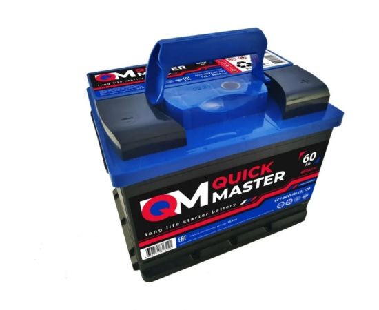 Аккумуляторная батарея Quick Master АКБ SP 6СТ-60 (R)-(0) 480А, 242x175x190 4657771813221 – изображение 4