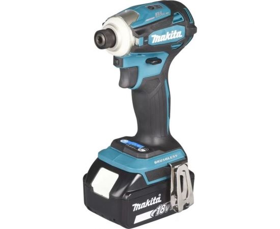 Аккумуляторный ударный бесщеточный шуруповерт Makita Т-Режим, 1/4"", 180Нм, М5-М16, кейс, 2x5Ач DTD172RTJ 