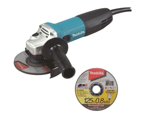 Угловая шлифмашина Makita GA5030RX8 125 мм, 720 Вт, 11000 об.\мин, плавный пуск, антирестарт 1.4 кг, кор. 