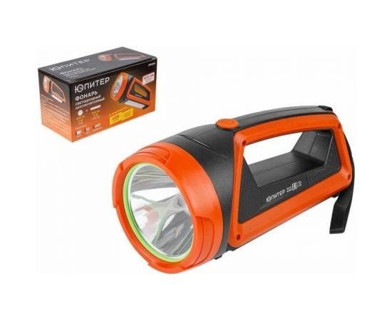 Светодиодный фонарь ЮПИТЕР аккумуляторный 5 Вт+5 Вт оранжевый JP1054 