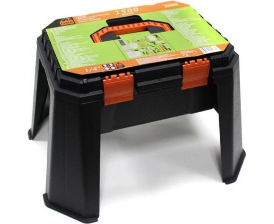 Набор инструментов ISMA 1/4"", 6 гр., 5-13 мм, шарнирно-губцевый, отвертки, биты, уровень, молоток, расходник, кейс-слесарный стул max нагр.120 кг, 1500 предметов 515002(48105) 