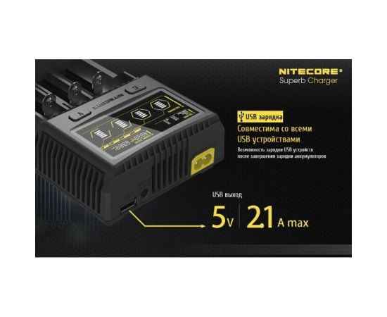 Зарядное устройство Nitecore SC4 18650/16340 на 4АКБ Intellicharge V2 Совместим с Li-ion и Ni-MH/Ni-Cd аккумуляторами с автоматическим определением 16652 – изображение 14