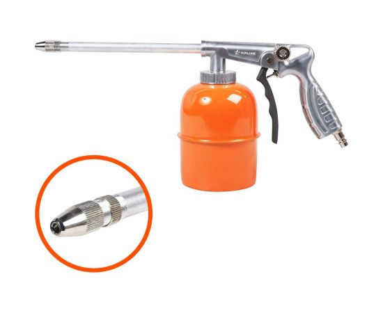 Моечный/мовильный пистолет Airline металл. бачок 900 мл. с регулятором давления PRO ATBU059 – изображение 2