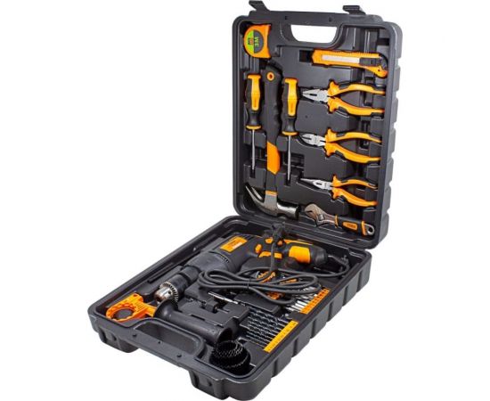 Набор инструментов с электрической дрелью ISMA 59 предметов, 220 В, 750 Вт, 0-2900 об/мин, в кейсе 1059(50734) – изображение 2