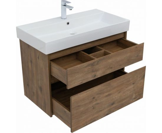 Тумба Aquanet Nova Lite 85 2 ящика (SLIM SYNERGY) дуб рустикальный (249954) 00249954 – изображение 2