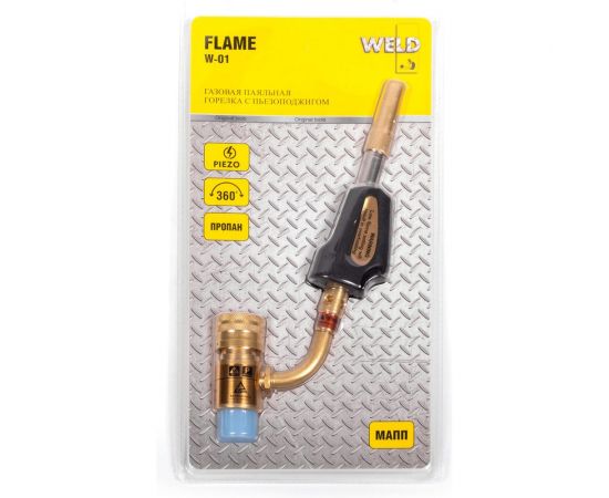 Газовая паяльная горелка Weld FLAME с пьезоподжигом W-01 – изображение 2