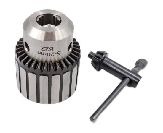 Патрон сверлильный ПС 20 5-20 мм, В22, с ключом, исп. R-01 кл.1 TORNERI 041893 – изображение 3